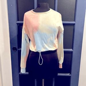 Crop top sweater tie dye